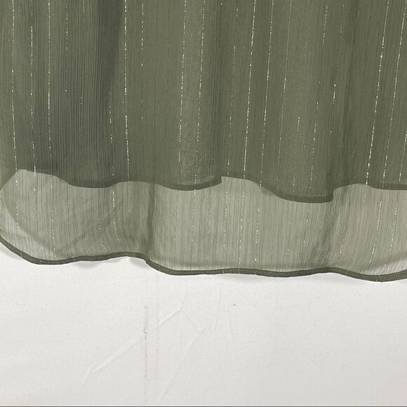 Cato  Navy Green See Through Blouse - Picture 6 of 10